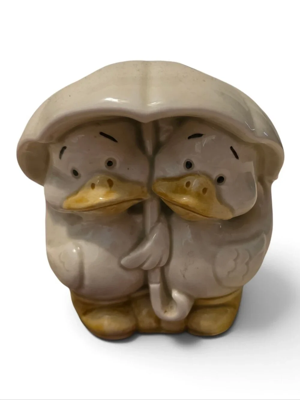 Vintage Andre Richard Porcelain Duck Soap Dispenser &8 Toothbrush Holder Japan